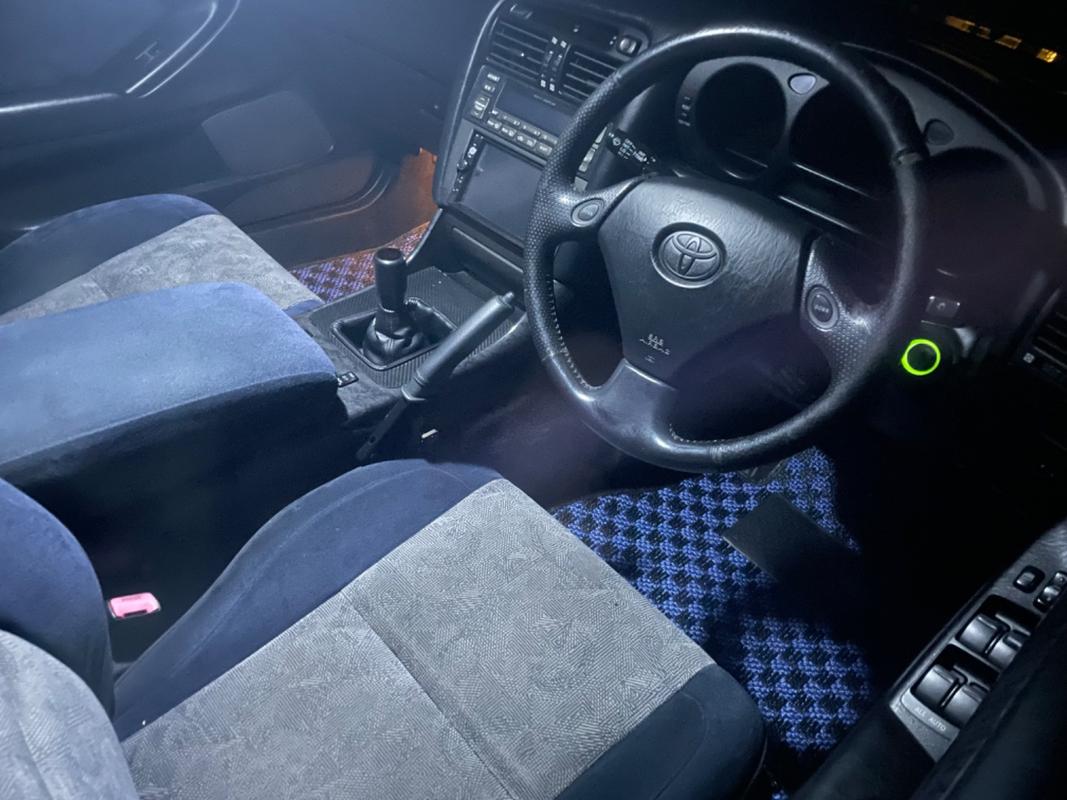 KARO SISAL BLUE BLACK FLOOR MATS FOR TOYOTA ARISTO JZS16# 1997.08-1998. ...