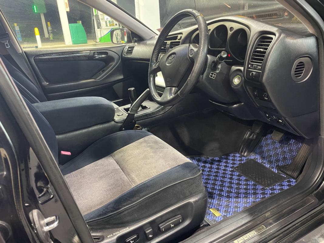 KARO SISAL BLUE BLACK FLOOR MATS FOR TOYOTA ARISTO JZS16 1997.081998.