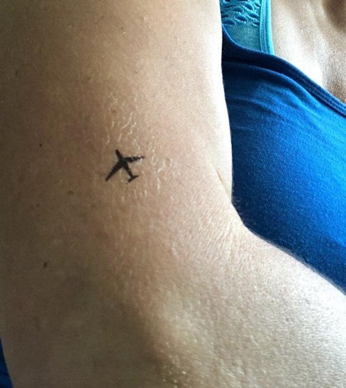 Small Airplane Temporary Tattoo (Set of 3) – Small Tattoos