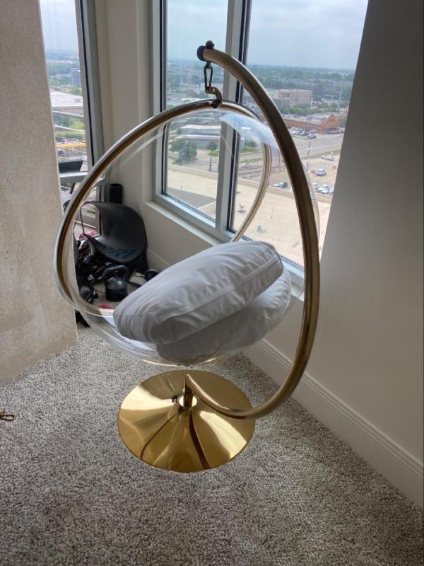 rose gold hanging chair