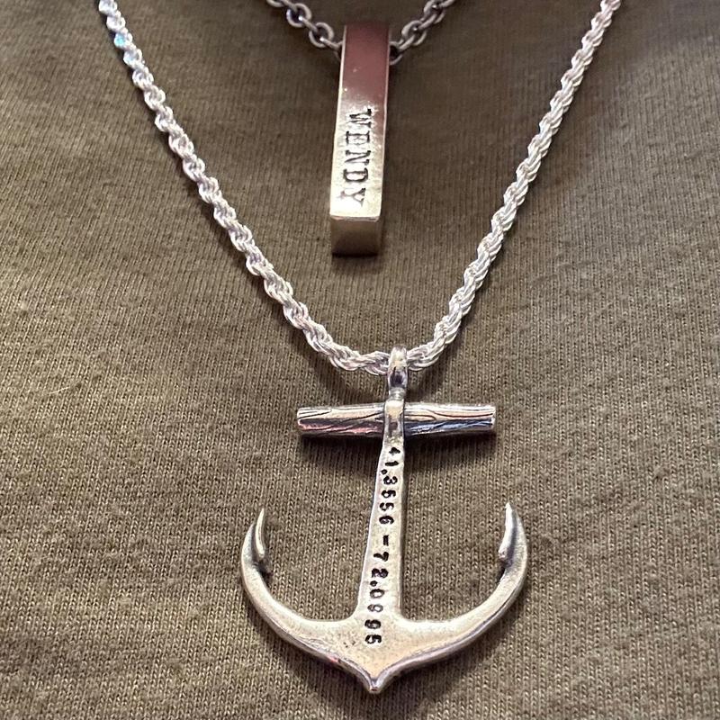 Custom hot sale anchor necklace