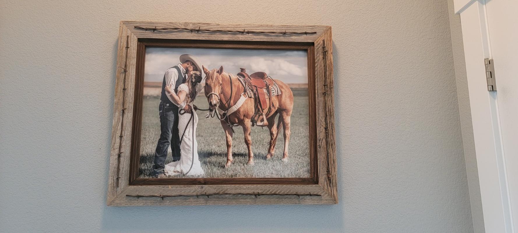 16x20 Texas Vaquero Western Frame Barbed Wire MyBarnwoodFrames