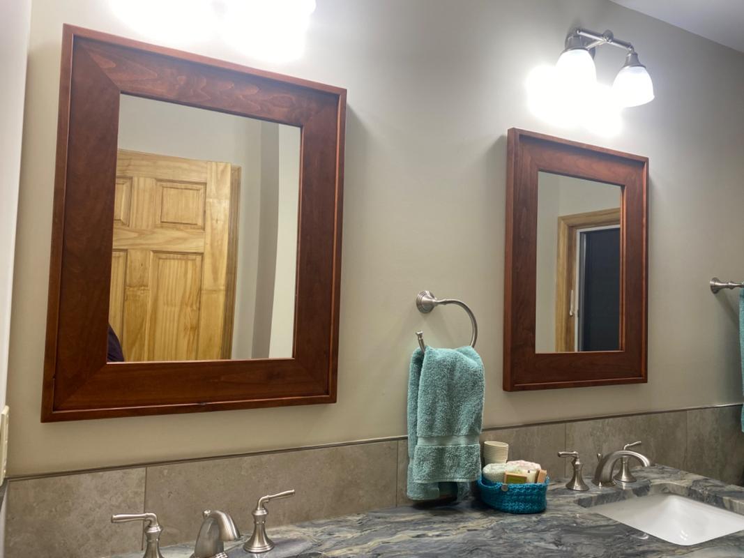 Rustic Mirrors | Cherry Stained Wood Mirror | Custom Sizing Available