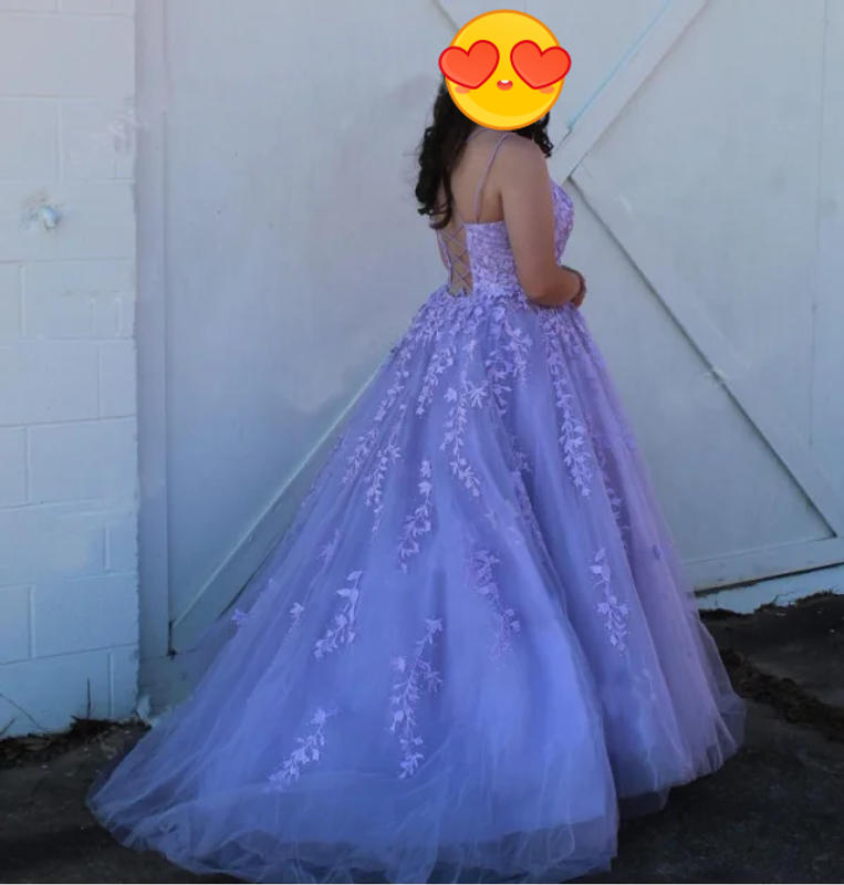 Floor Length Violet Purple Corset Lace Prom Dresses 2024 A Line Gradua –  MyChicDress