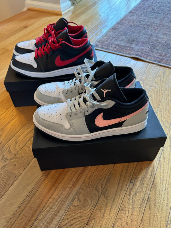 Jordan 1 gym on sale red white laces