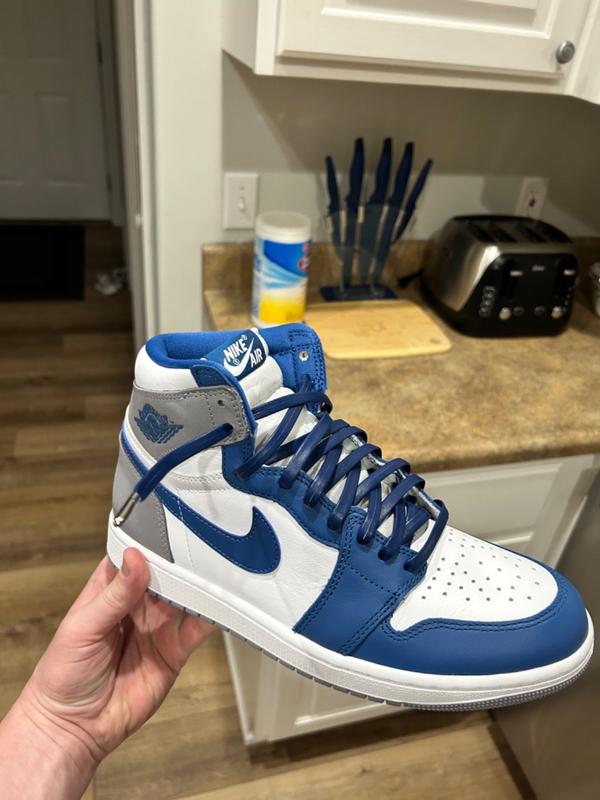 Blue hot sale leather laces