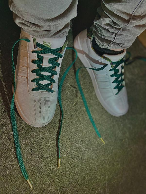 Dark deals green laces