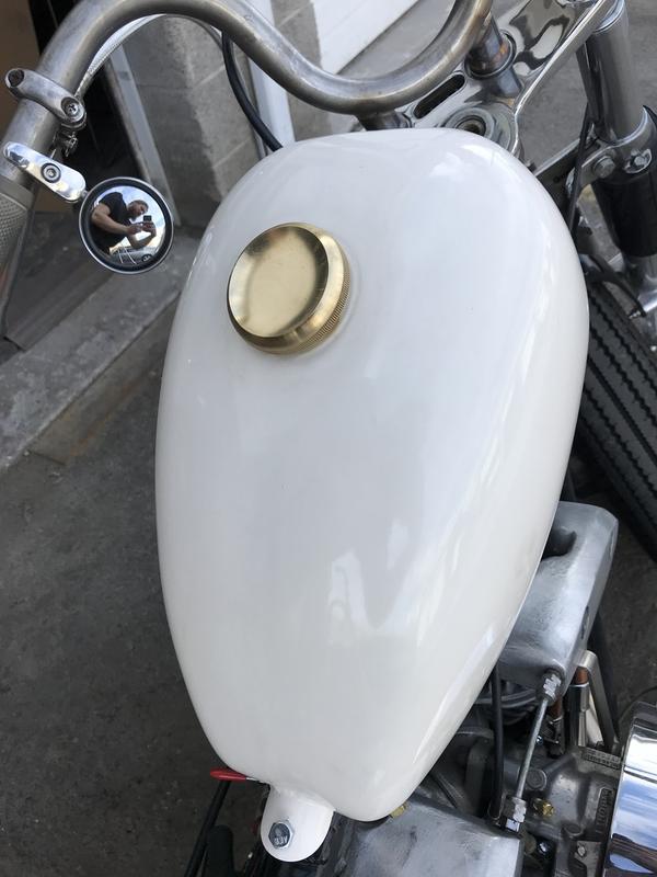 Lowbrow Customs Dished Screw-In Gas Cap for Harley-Davidson 1996
