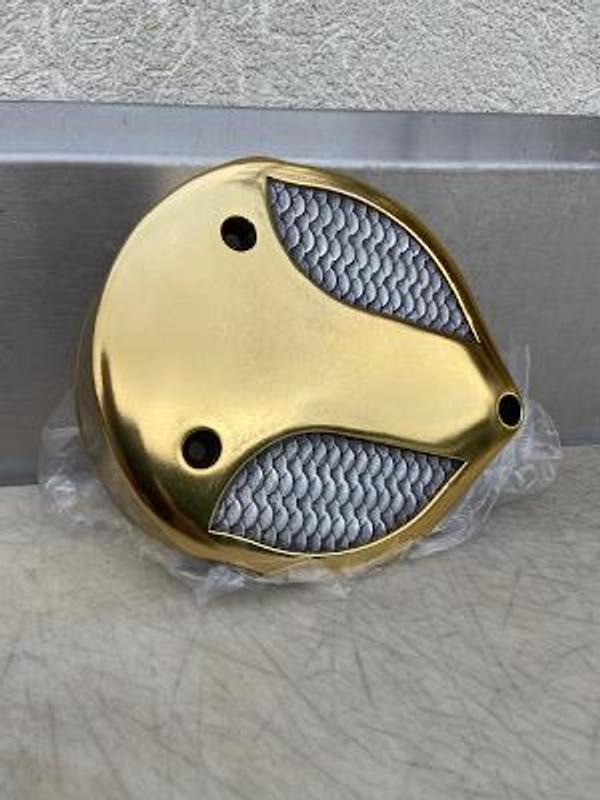 Lowbrow Customs Finned Air Cleaner Cover for S&S Super E/G - Semi Polished