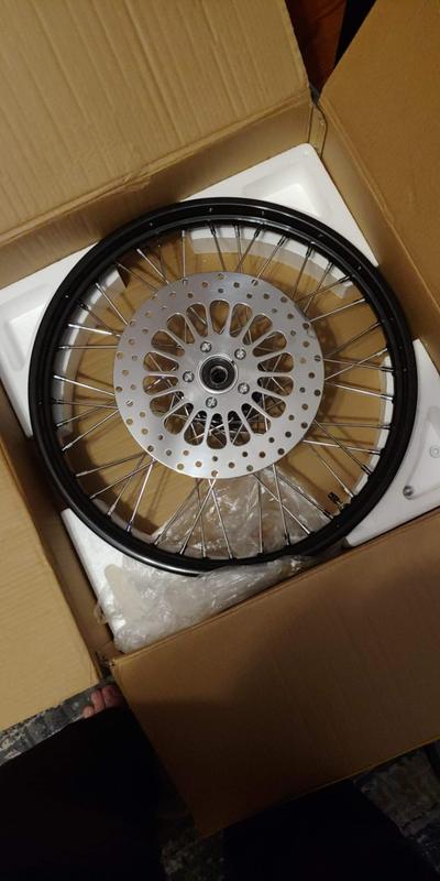 Mid-Usa 21 x 2.15 Black Complete Front Single Flange Wheel