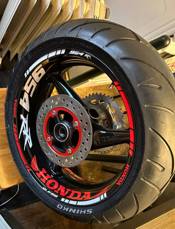 Wheel Stickers for Honda CBR954RR Rim Tape Motorcycle Decals Graphics 17  Liserets Felgenaufkleber Autocollants De Jante Rim Stickers 