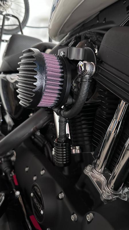 Black Finned Air Cleaner (HD CV Carbs & EFI) | TC Bros