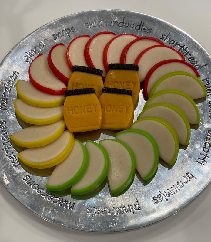 Rosh Hashanah Apples & Honey Marzipan Platter! Delicious and Unique Holiday cheapest Candy Dinner Hostess Gift! Shana tova! Certified Kosher!