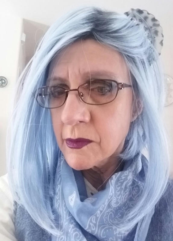 Blue and shop grey wig