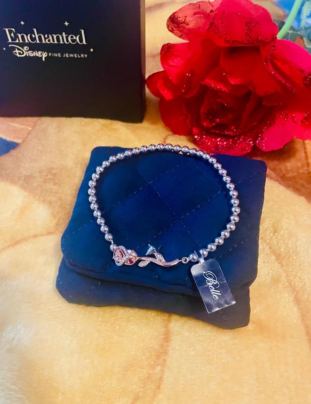Disney Belle Inspired Diamond Bracelet in 10K Rose Gold 1/20 CTTW