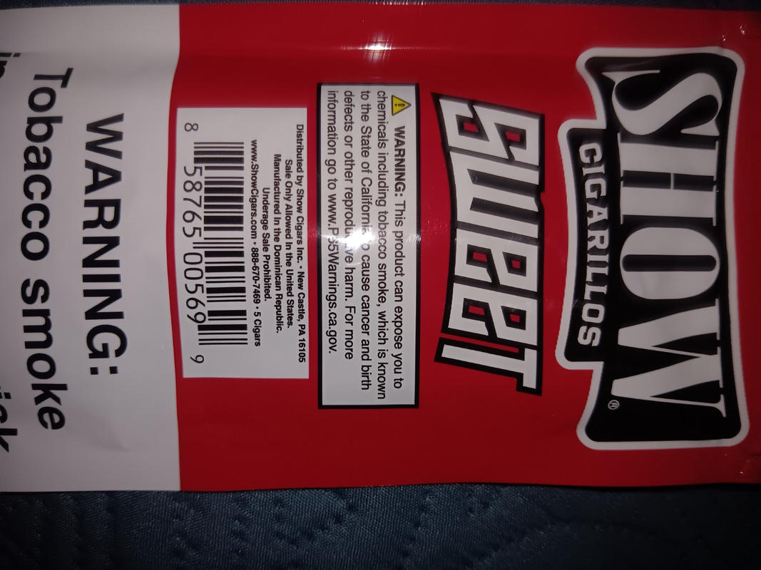 t & r tobacco & sales co inc photos Show Cigarillos Sweet Pre Priced 15 Pouches of 5 – Tobacco Stock