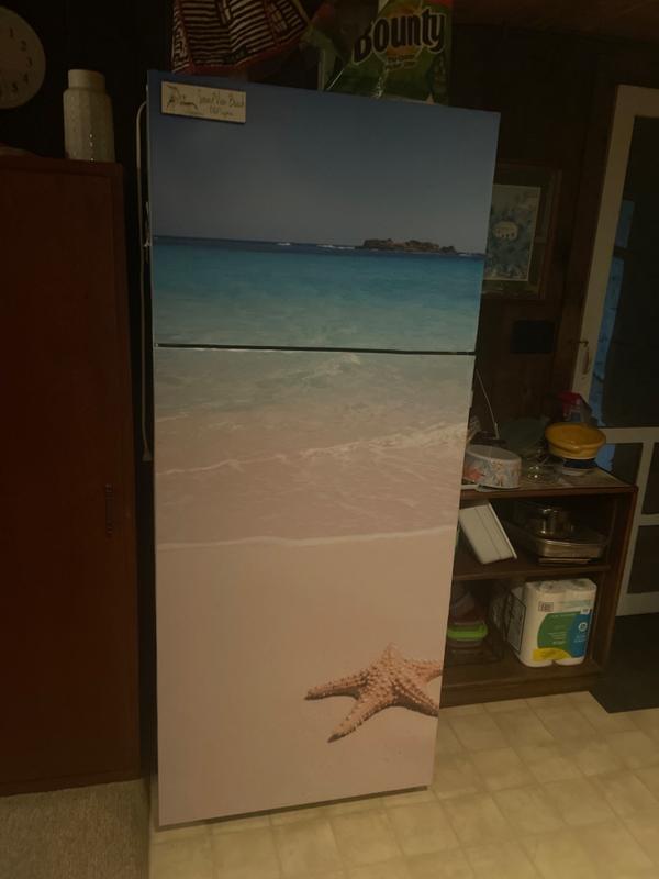 Magnetic Starfish On Beach Fridge Cover Skin