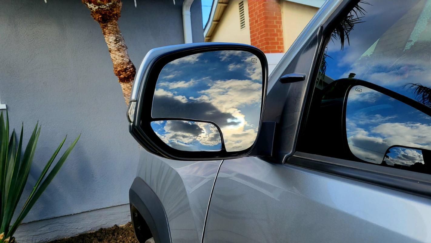 Found some small blind spot mirrors at Walmart for 3$ a pack. Very much  worth : r/ToyotaTacoma