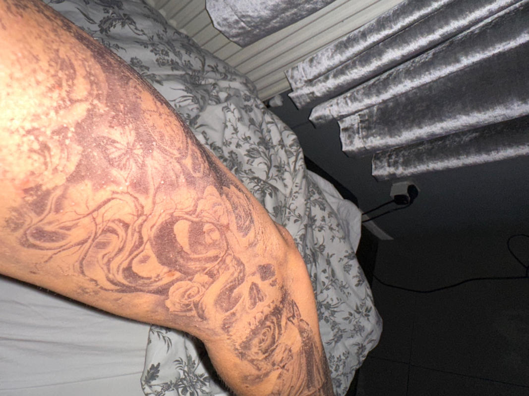 Temporary Tattoo Sleeve Arm Death Skull Clock Cross Black Waterproof Mens  Womens | eBay