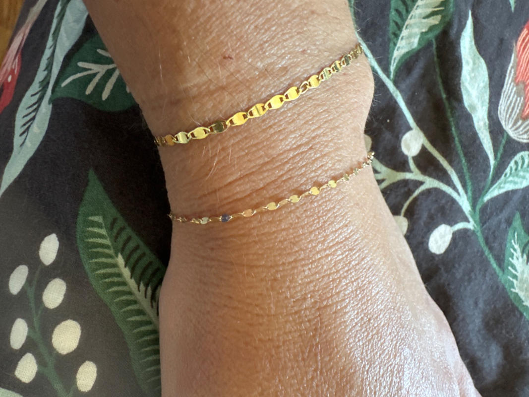 Solid Gold Bold Sparkle Link Chain Bracelet | Local Eclectic