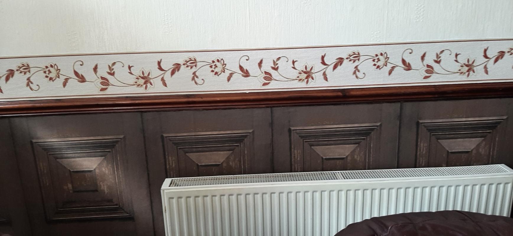 Holzpaneel-Tapete | Viktorianische Tapete aus dunkler Eiche | Mineheart, image size:1737x800