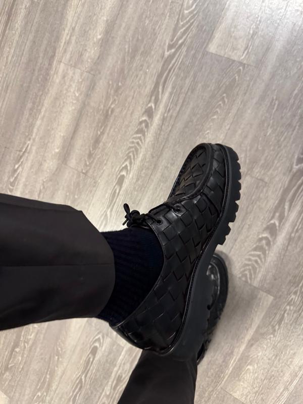 Marc Nolan Black Woven Leather Lace-Up Shoes Marc Nolan Men main image 4