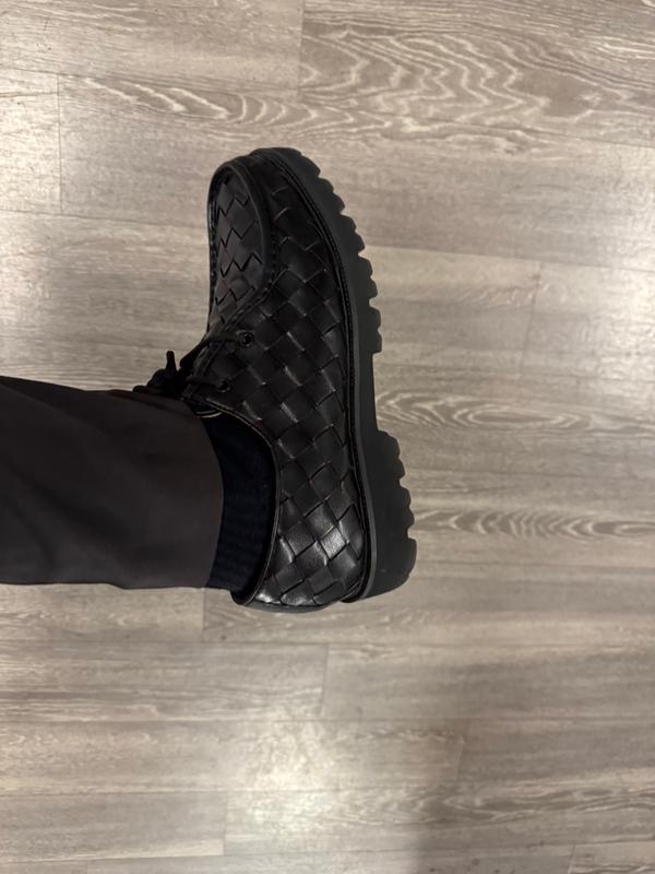 Marc Nolan Black Woven Leather Lace-Up Shoes Marc Nolan Men main image 2