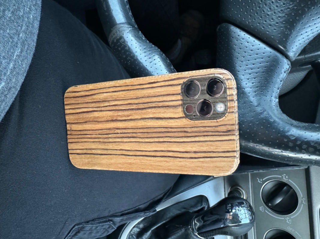 Leather and Wood Combo Cover for iPhone 15, 15 plus, 15 Pro, 15 Pro Max, Toast