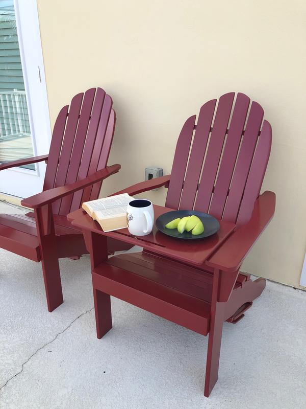 Red wooden adirondack discount chairs