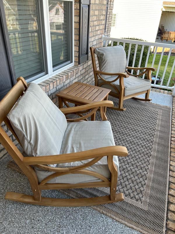 Outdoor loveseat rocking discount chair