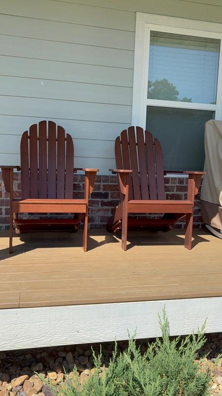 Moni Mahogany Red Adirondack Chair | Cambridge Casual