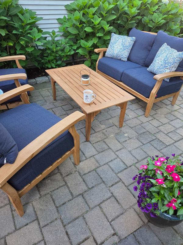 Caterina Teak Wood Outdoor Patio Console Table | Cambridge Casual