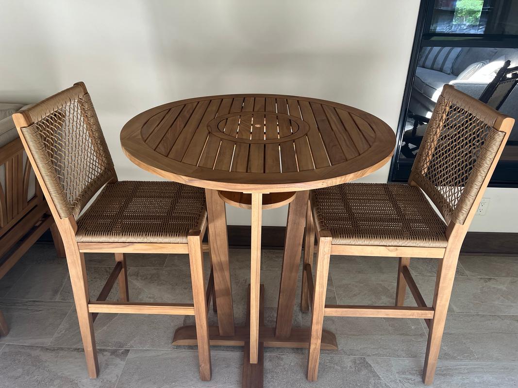 Eden 2-Pieces Teak Wood Tan Outdoor Dining Chair | Cambridge Casual