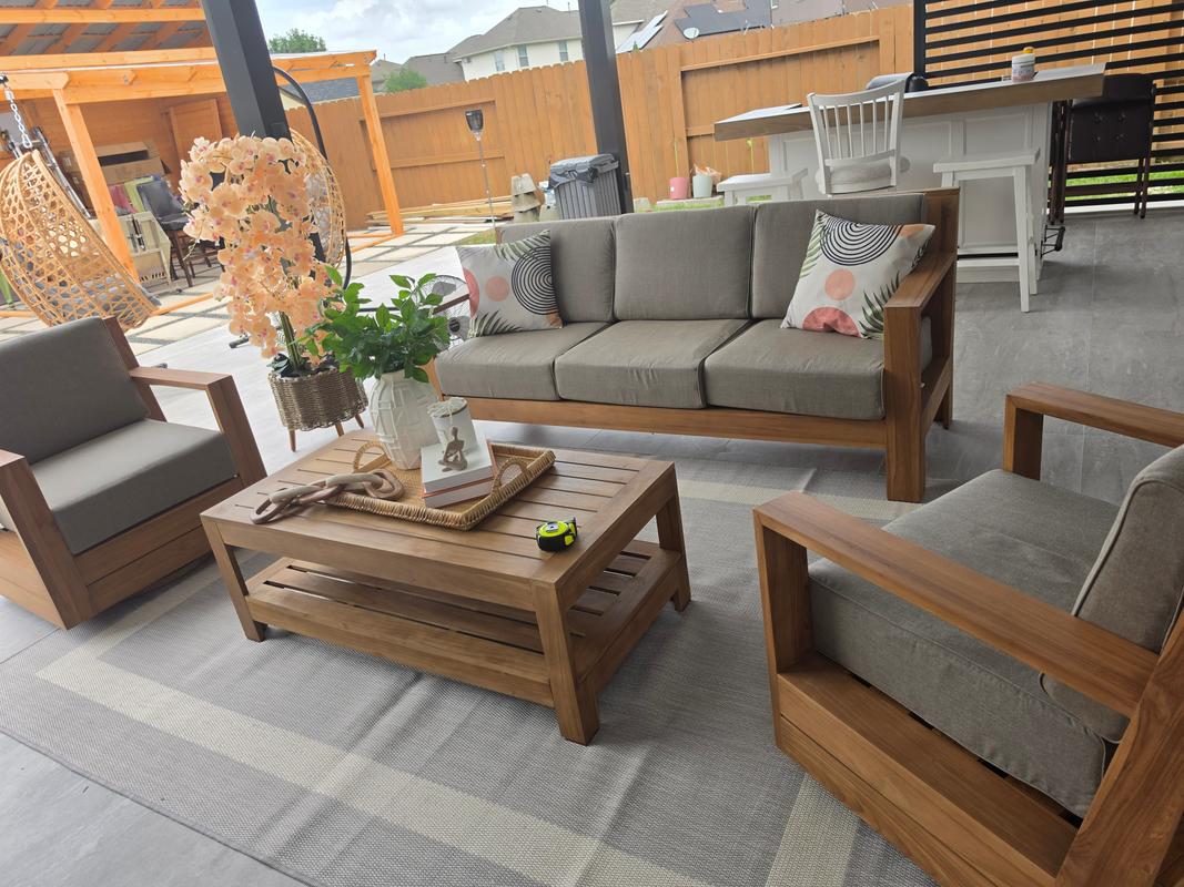 Logan Teak Wood Outdoor Console Table | Cambridge Casual
