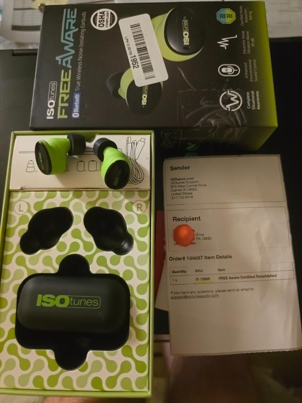 Refurbished Free Aware Hearing Protection Wireless Earbuds | ISOtunes