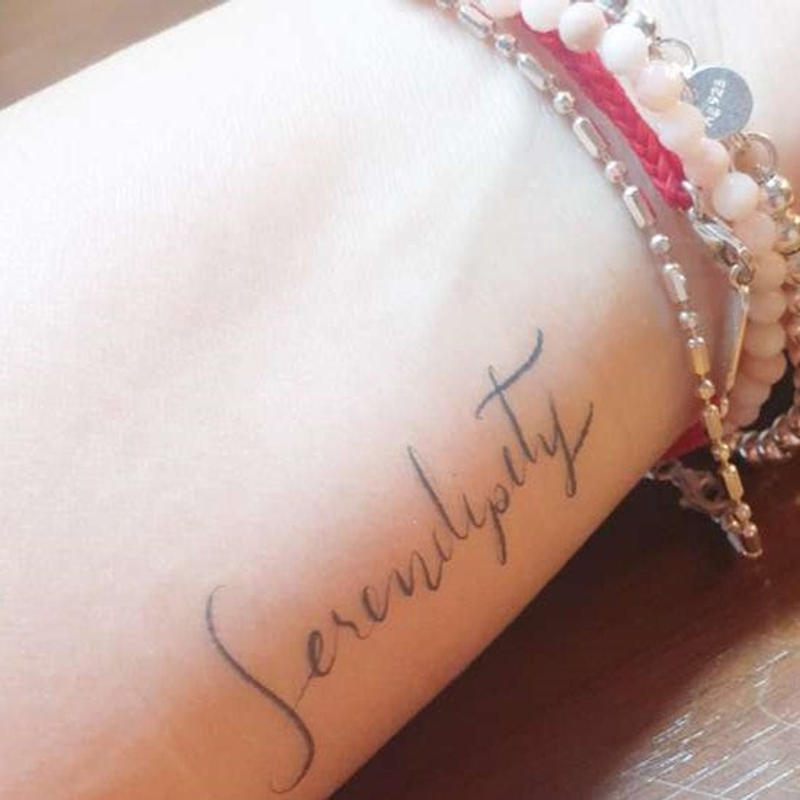 Amazon.com : Serendipity Temporary Tattoo Sticker (Set of 2) - OhMyTat :  Beauty & Personal Care