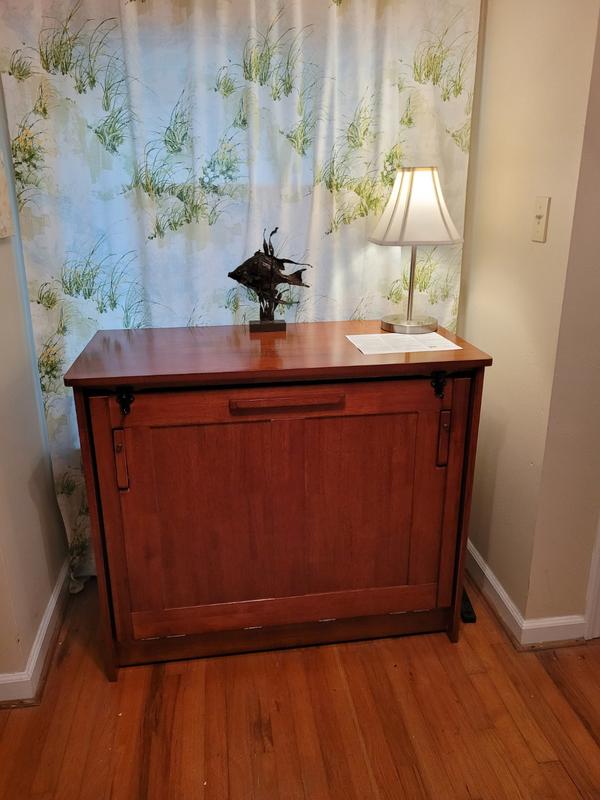 Orion White Twin Murphy Cabinet Bed at Futonland