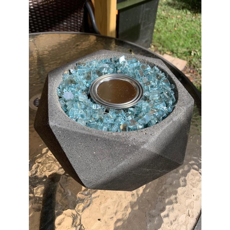 TerraFlame Geo Fire Bowl Tabletop Portable Fireplace Indoors and Out