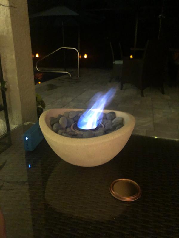 Wave Fire Bowl Tabletop Portable Fireplace Indoors and Out TerraFlame®