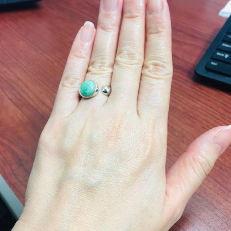 EDEN 悅 Open Ring in Apple Green Jade - Jadeite Atelier