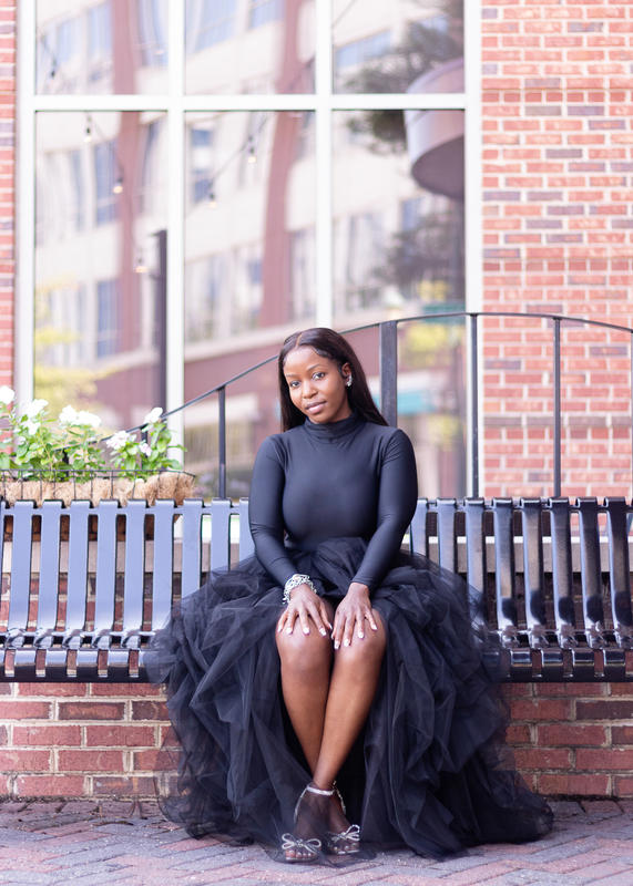Black Hi Slit Turtleneck Skirt Set – Oyemwen