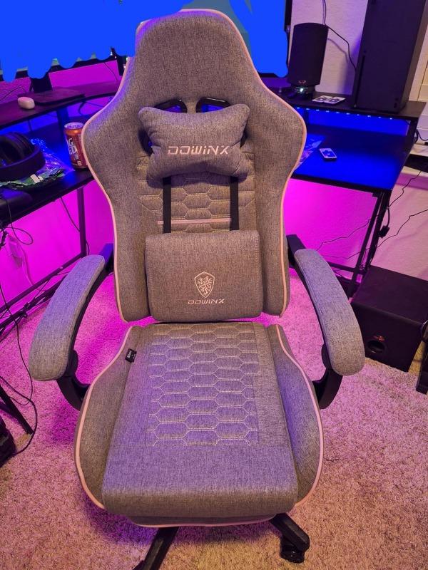 Dowinx Gaming Chair Fabric with Pocket Spring Cushion, with Footrest