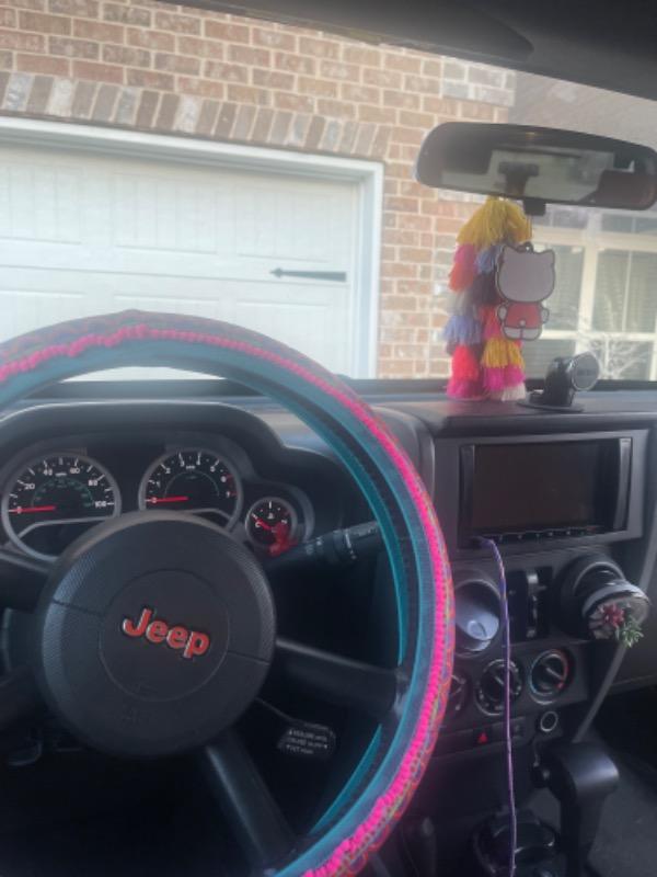 Steering Wheel Cover, 15" Rainbow Natural Life