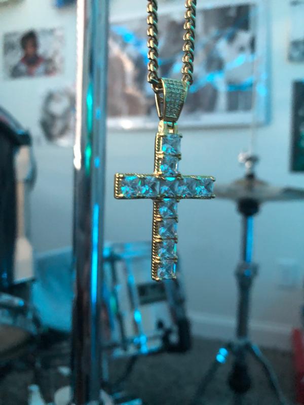 Crucifix Rapper Hip Hop Crosses Pendant | 18k Gold Plated CZ BlingBling Cross Hip Hop ...