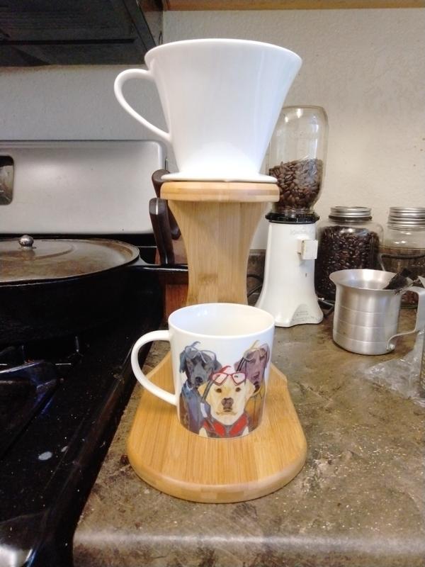 Melitta® 1-Cup Porcelain Coffee Pour-Over & Brewing Stand