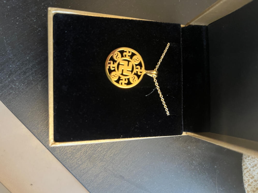 法輪吊墜項鍊24K金22mm | Shen Yun Collections