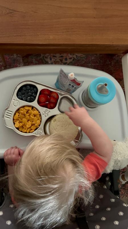 INNOBABY DIN DIN SMART STAINLESS DIVIDED PLATTER WITH SECTIONAL LID