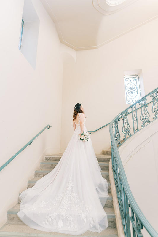 V Neck Wedding Dress