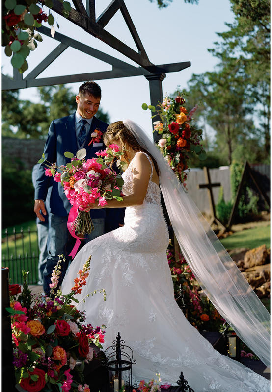 kennedy blue wedding dress Heavy Embellished Corset Belt Styled With Midnight Blue Slit Dress