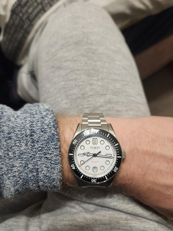 Shellback White/Black | Tusenö, Swedish Automatic Watches Since 2015